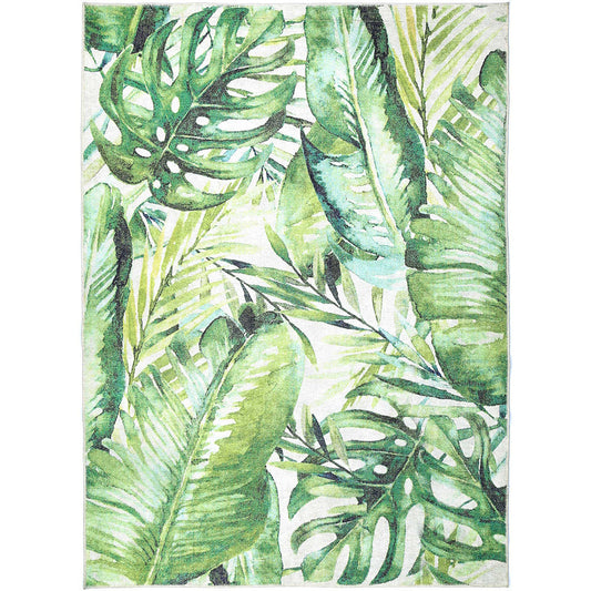 Wild Borneo Green Washable Rug - VITAL 1090-00