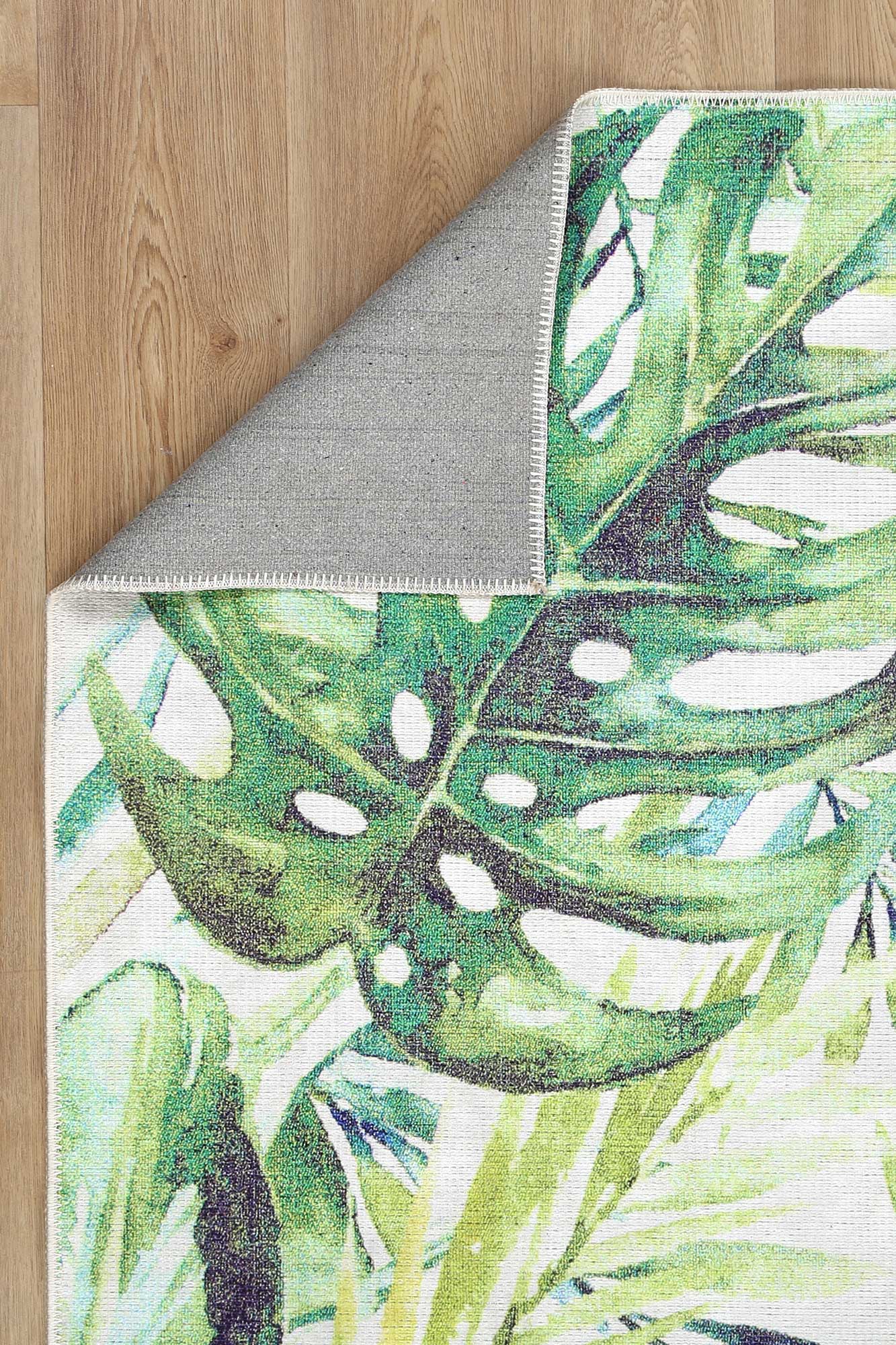 Wild Borneo Green Washable Rug - VITAL 1090-00