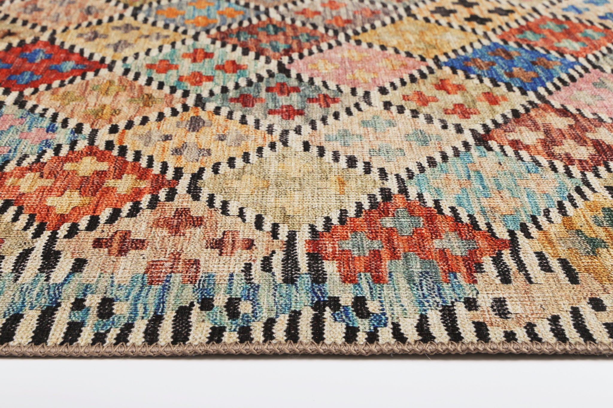 Diamond Vintage Multi Washable Rug - VITAL 2643-00