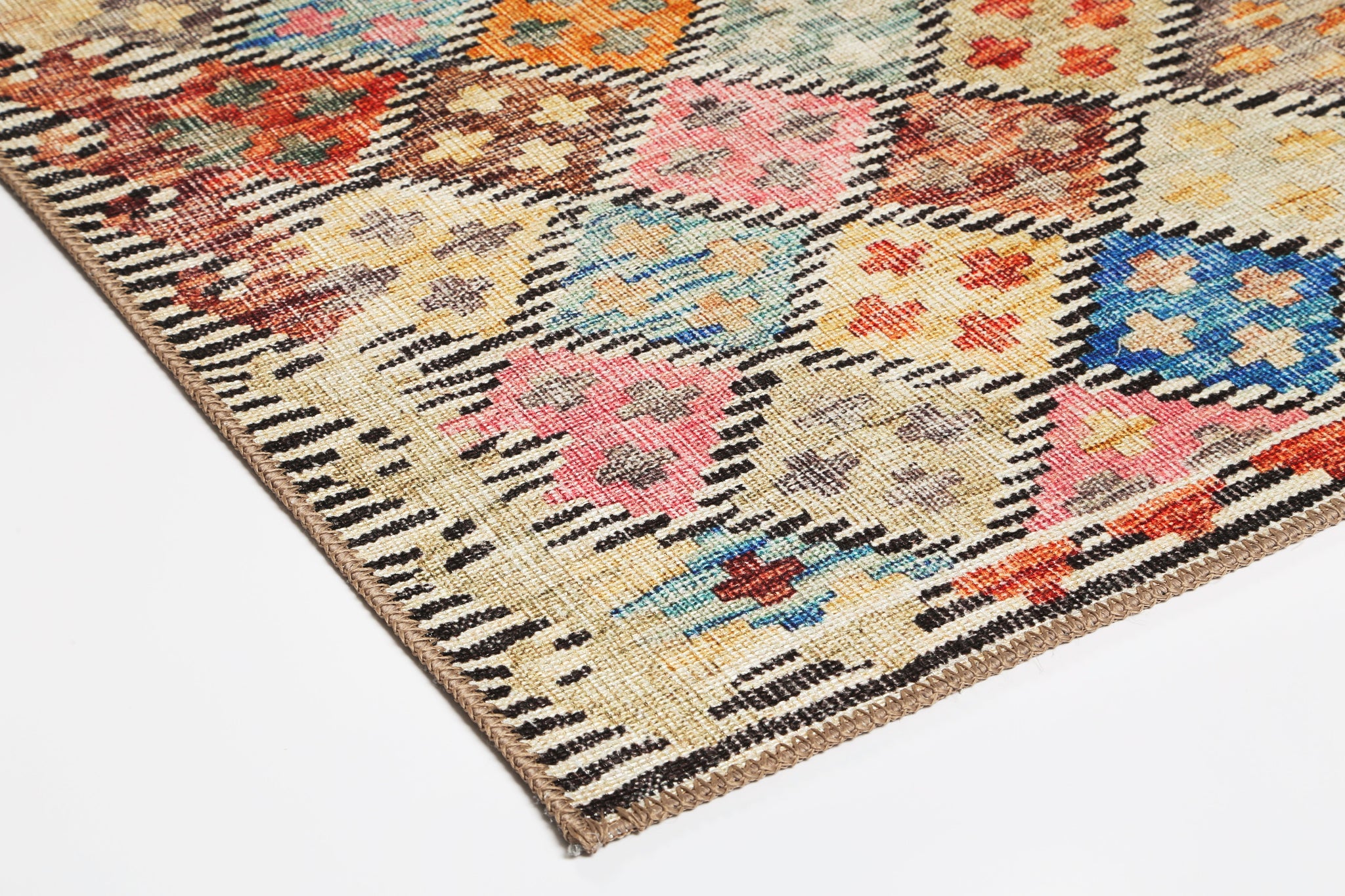 Diamond Vintage Multi Washable Rug - VITAL 2643-00