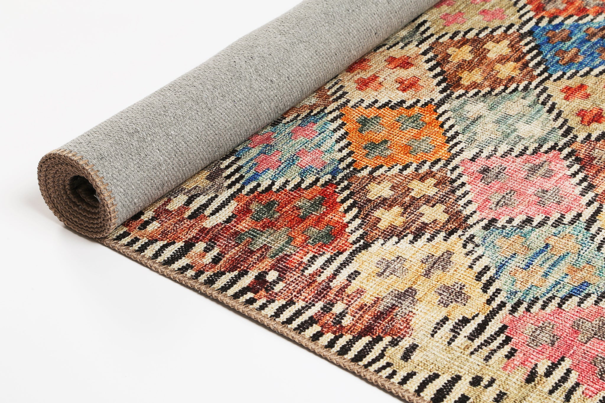 Diamond Vintage Multi Washable Rug - VITAL 2643-00