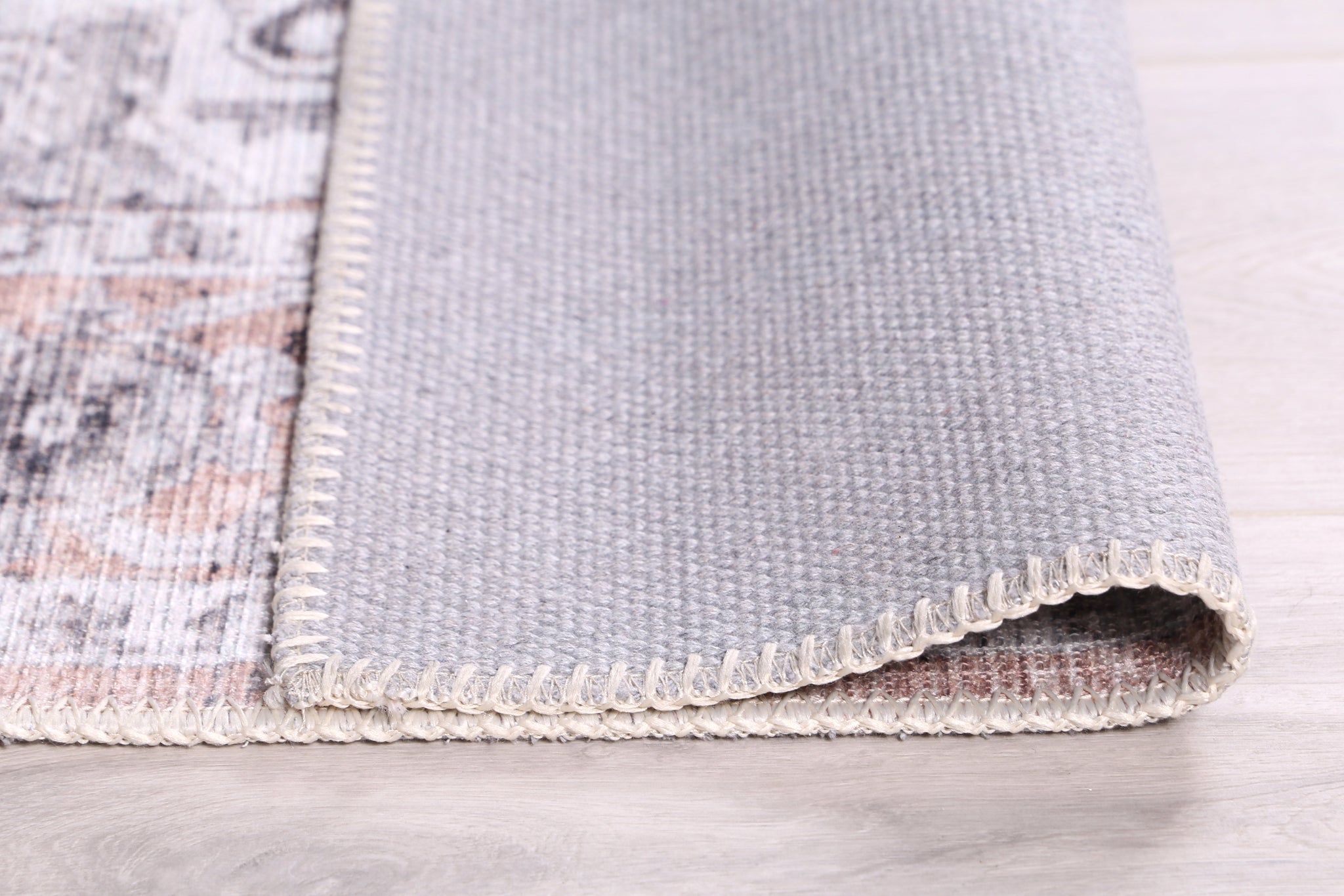 Distressed Vintage Cezanne Blush Washable Rug - VITAL 3082-11