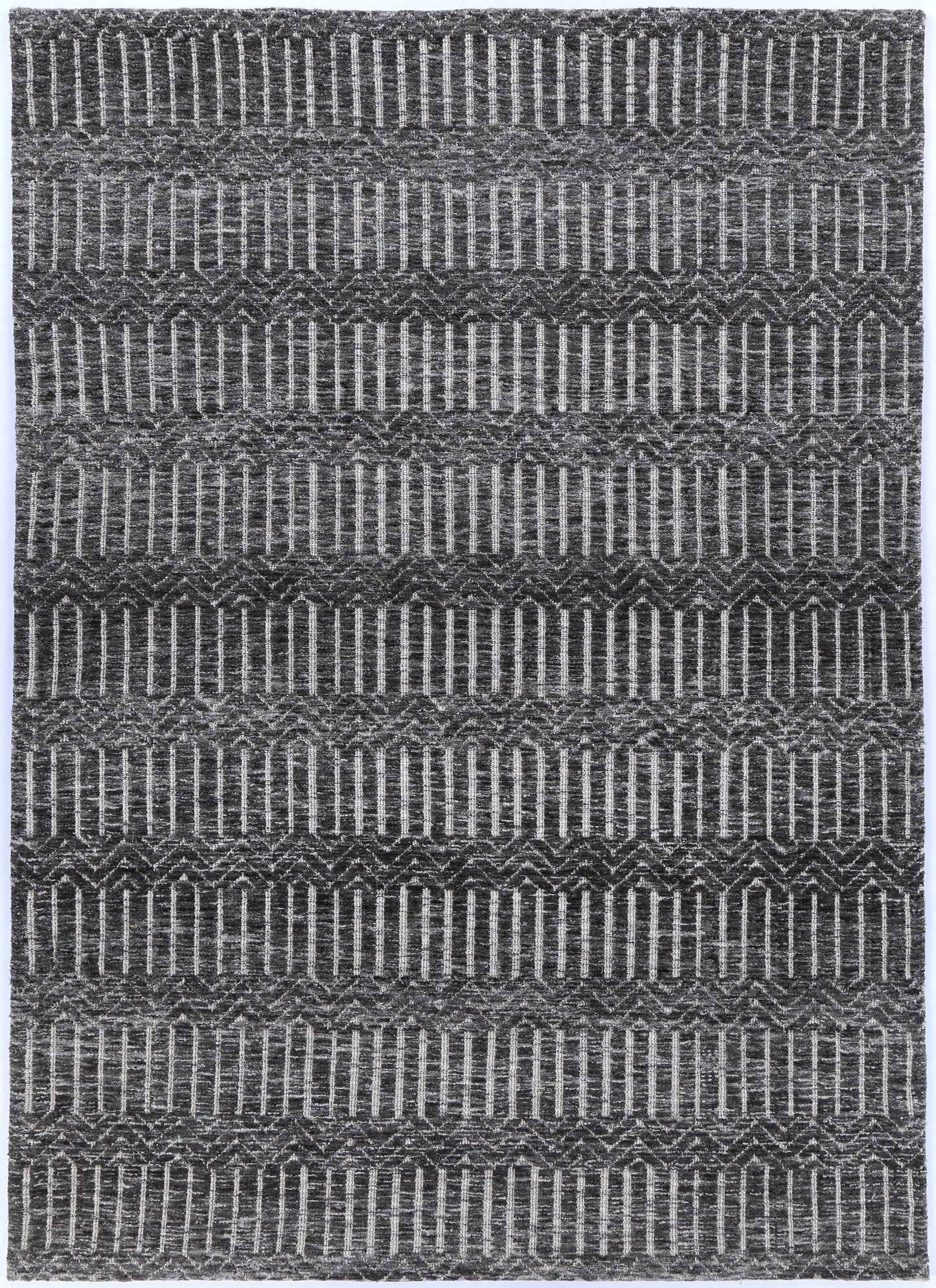 Amritsar Attari Charcoal & Beige Cotton Blend Rug
