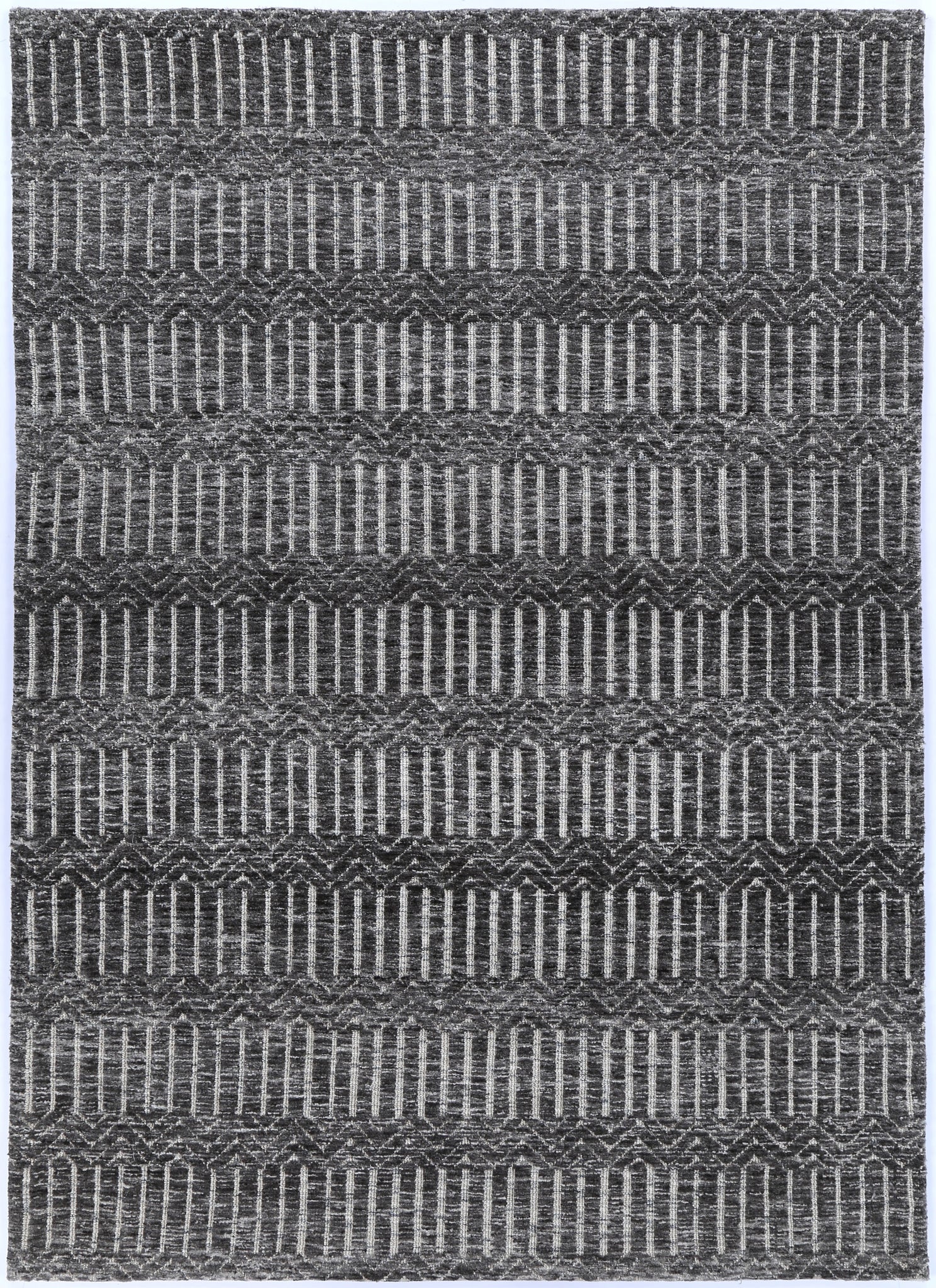 Amritsar Attari Charcoal & Beige Cotton Blend Rug