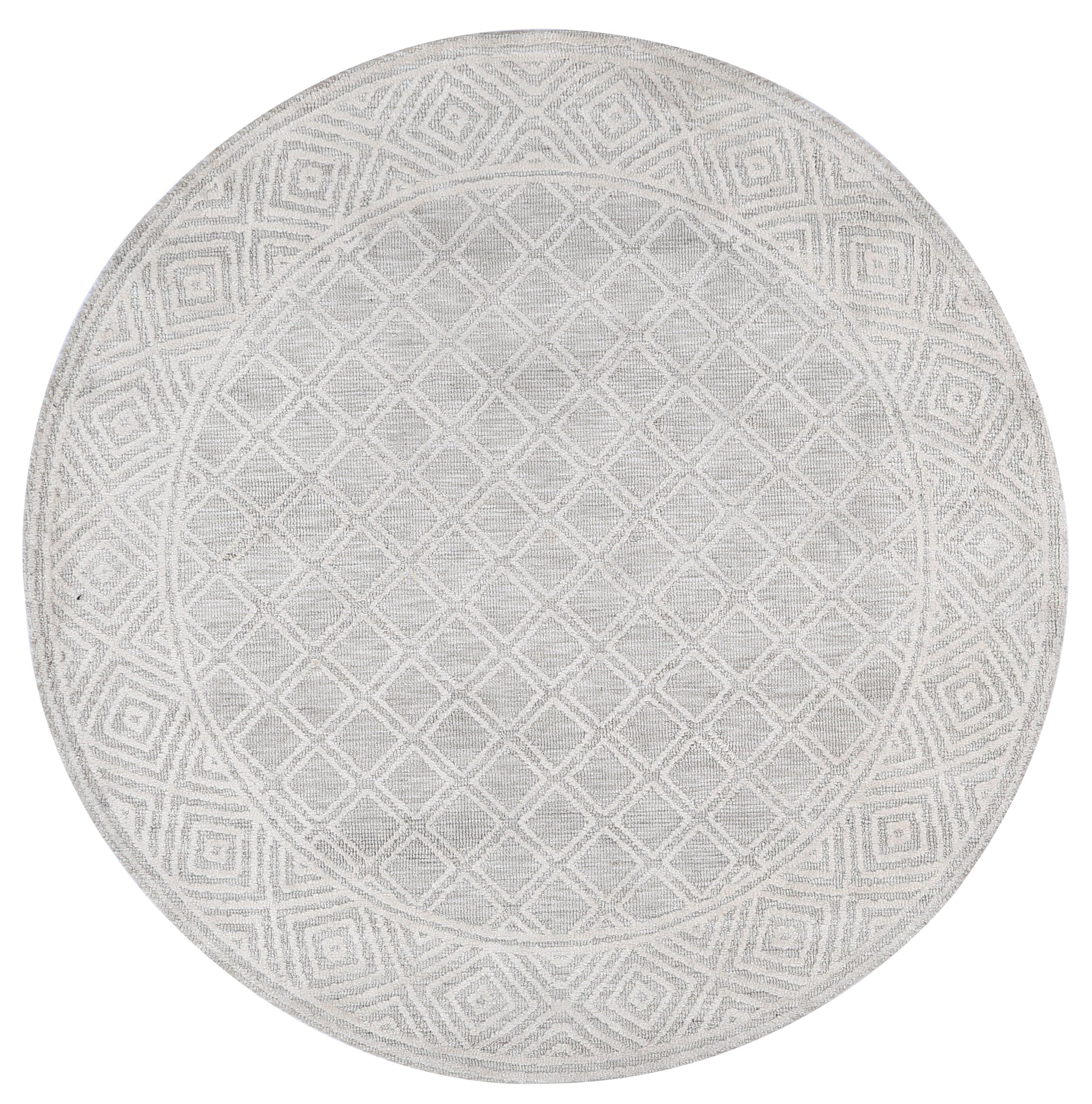 Amritsar Ajnala Cream Round Cotton Blend Rug