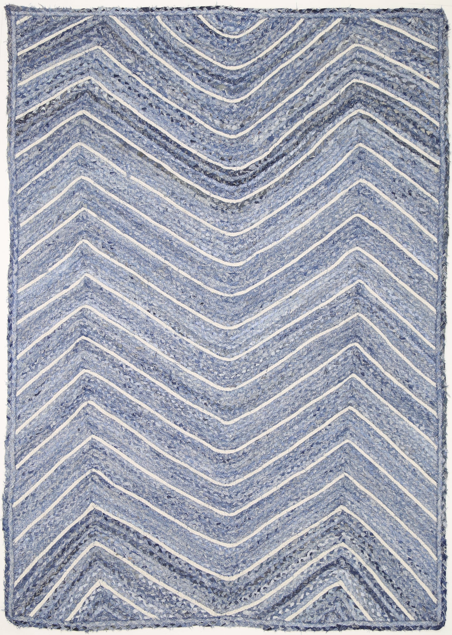 Artisan Blue Chevron Rug