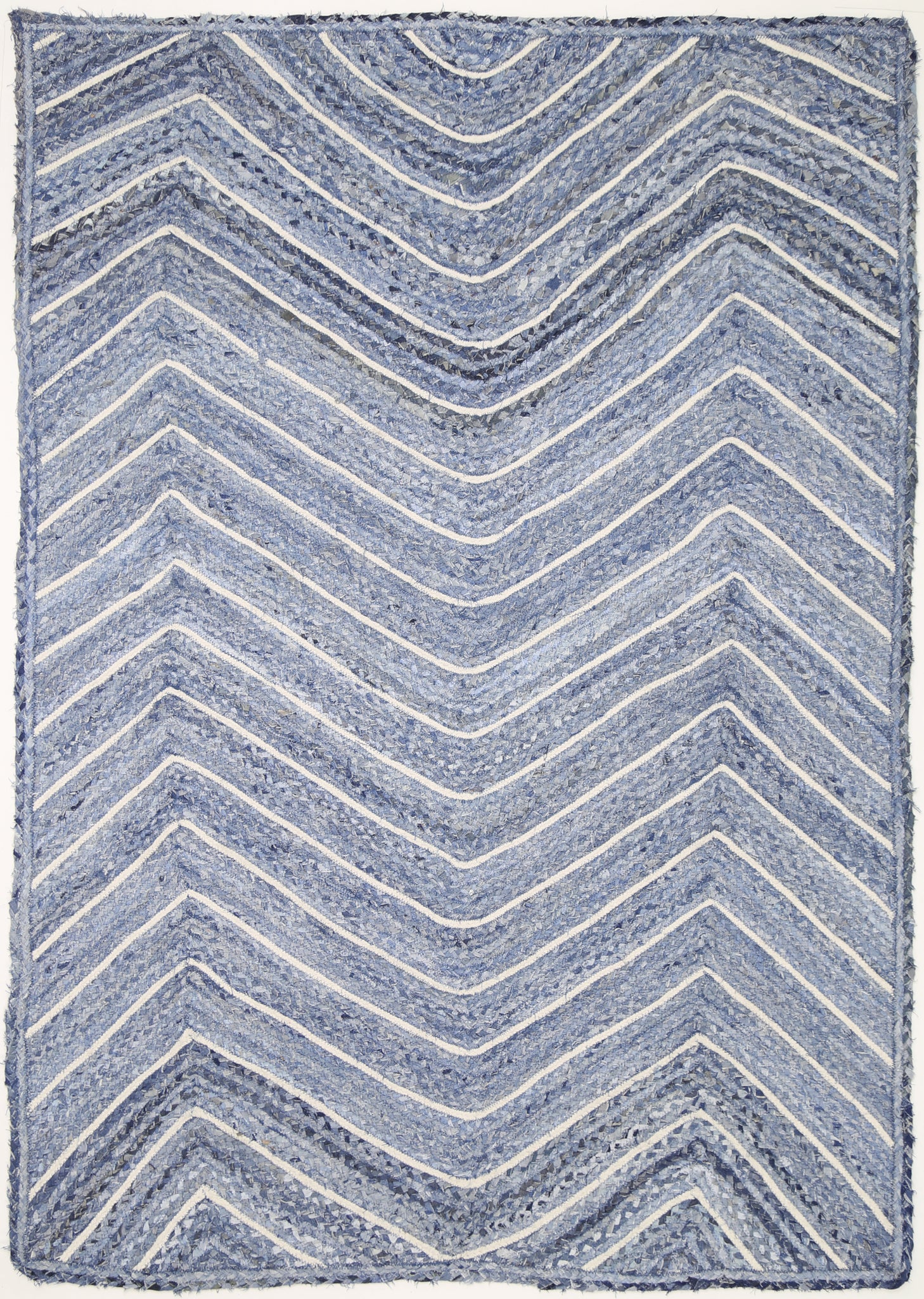 Artisan Blue Chevron Rug