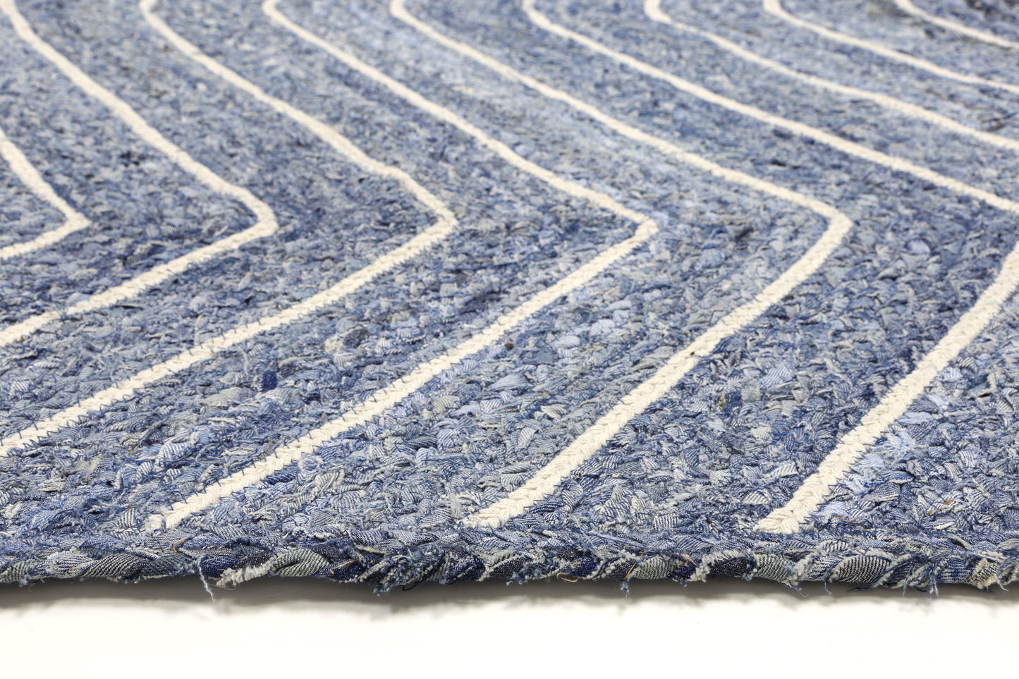 Artisan Blue Chevron Rug
