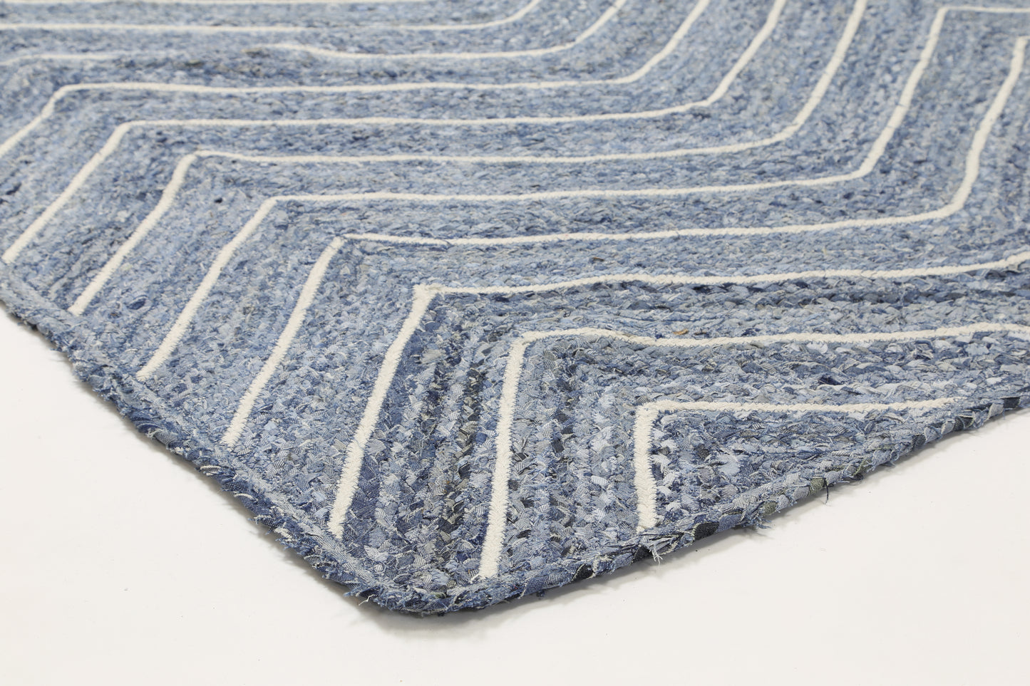 Artisan Blue Chevron Rug