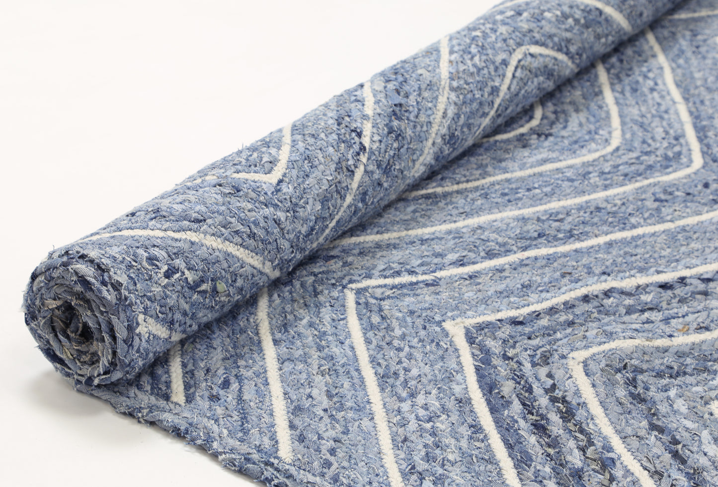 Artisan Blue Chevron Rug