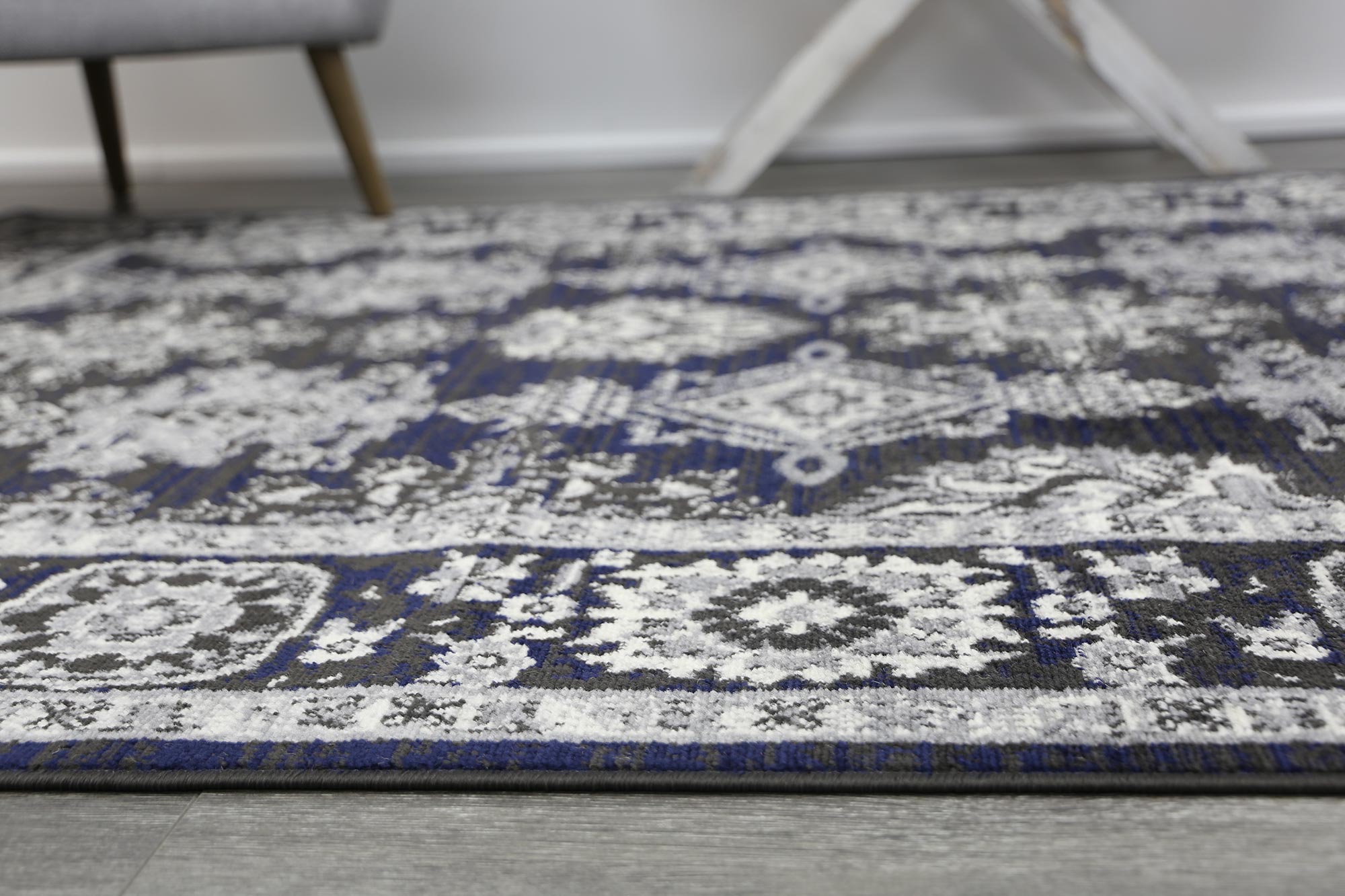 Arya Ziegler Navy Grey Rug
