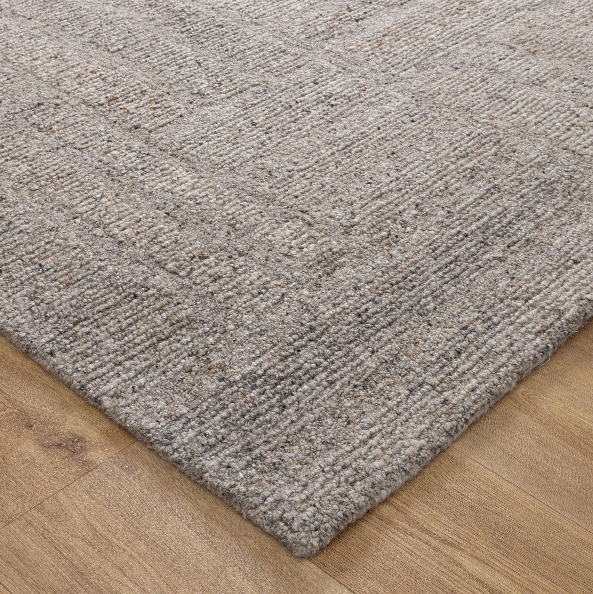 Seren Brown Grey Modern Wool Rug