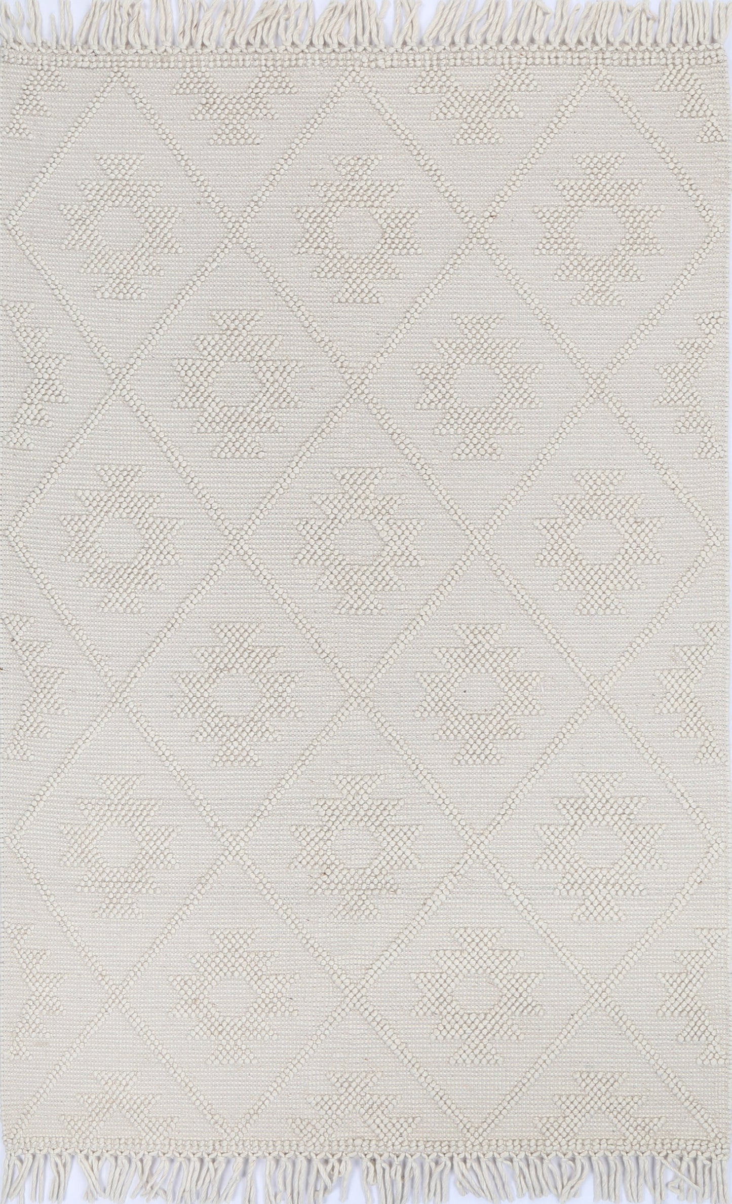 Diego Tribal Beige Wool Rug - DIEG02
