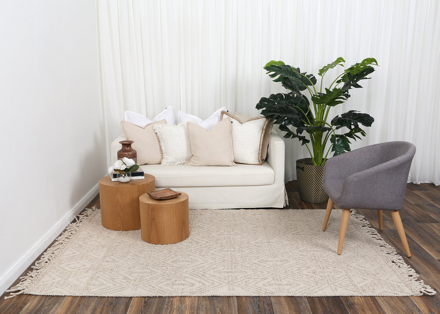 Diego Tribal Brown Wool Rug - DIEG02