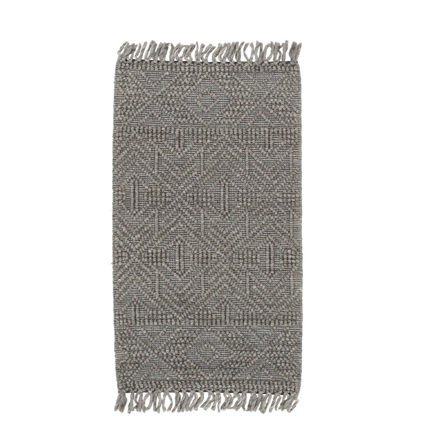 Diego Tribal Grey Multi Wool Rug - DIEG02