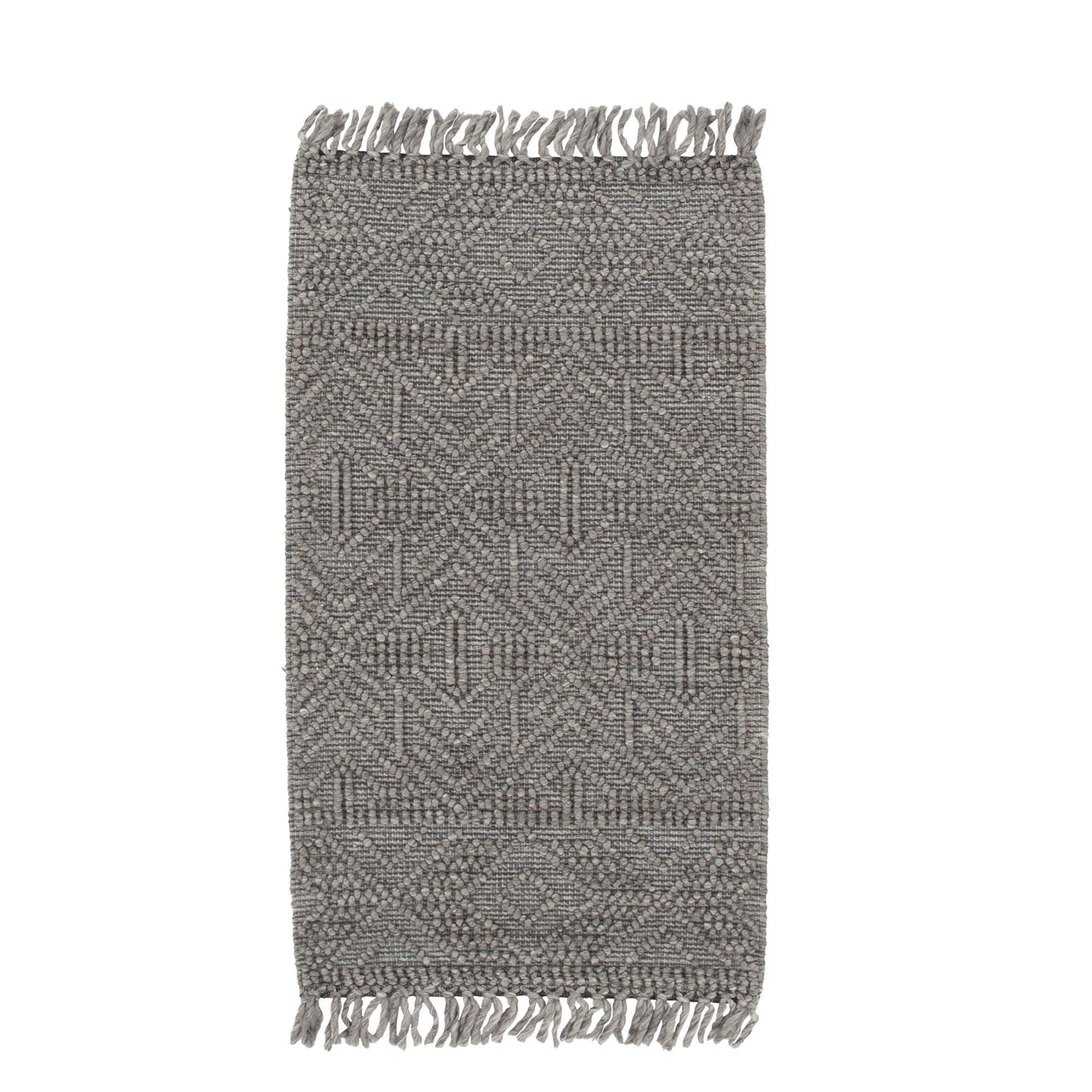 Diego Tribal Grey Multi Wool Rug - DIEG02