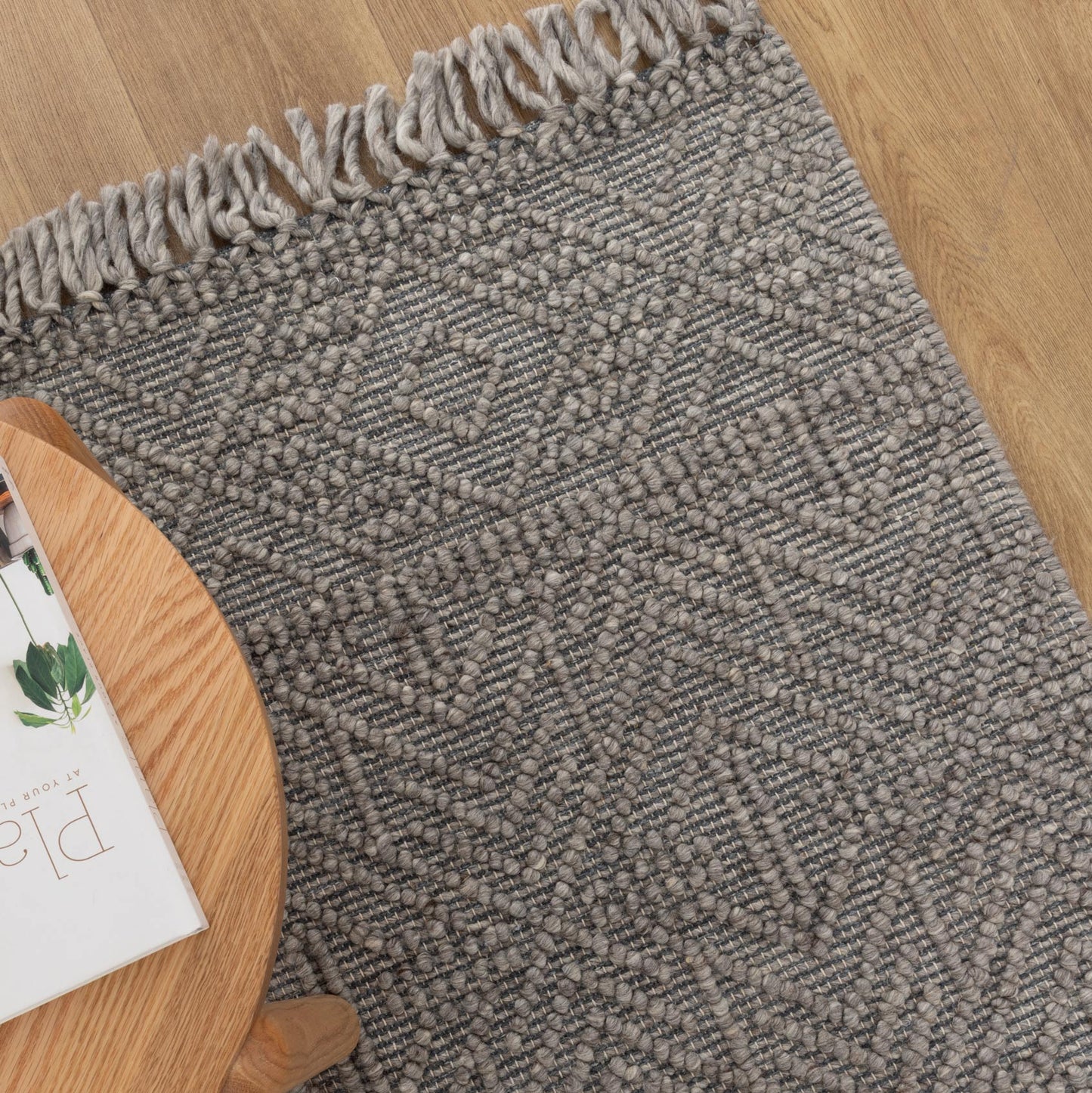 Diego Tribal Grey Multi Wool Rug - DIEG02