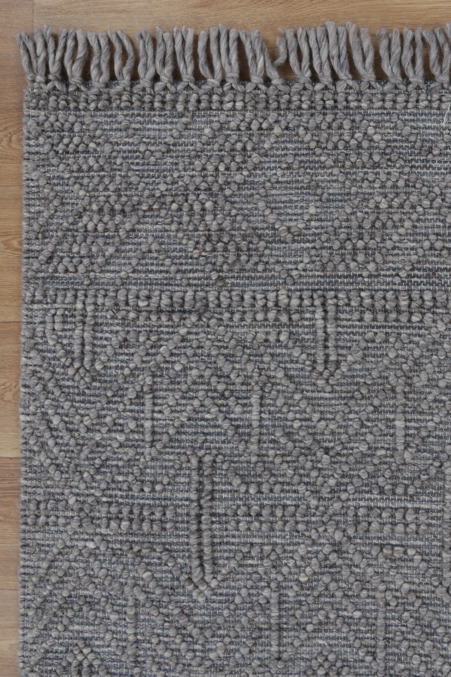 Diego Tribal Grey Multi Wool Rug - DIEG02