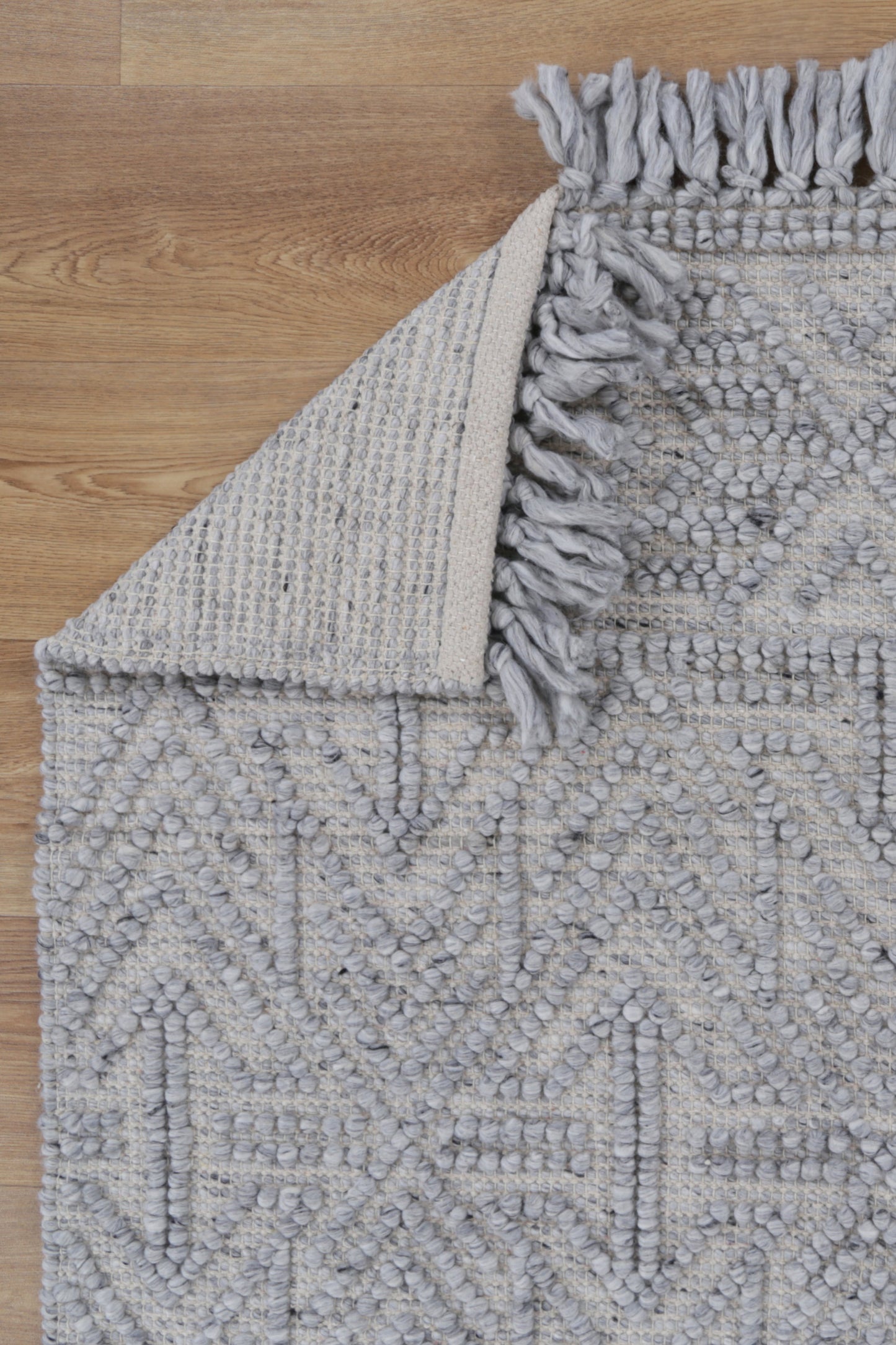 Diego Tribal Grey Wool Rug - DIEG02
