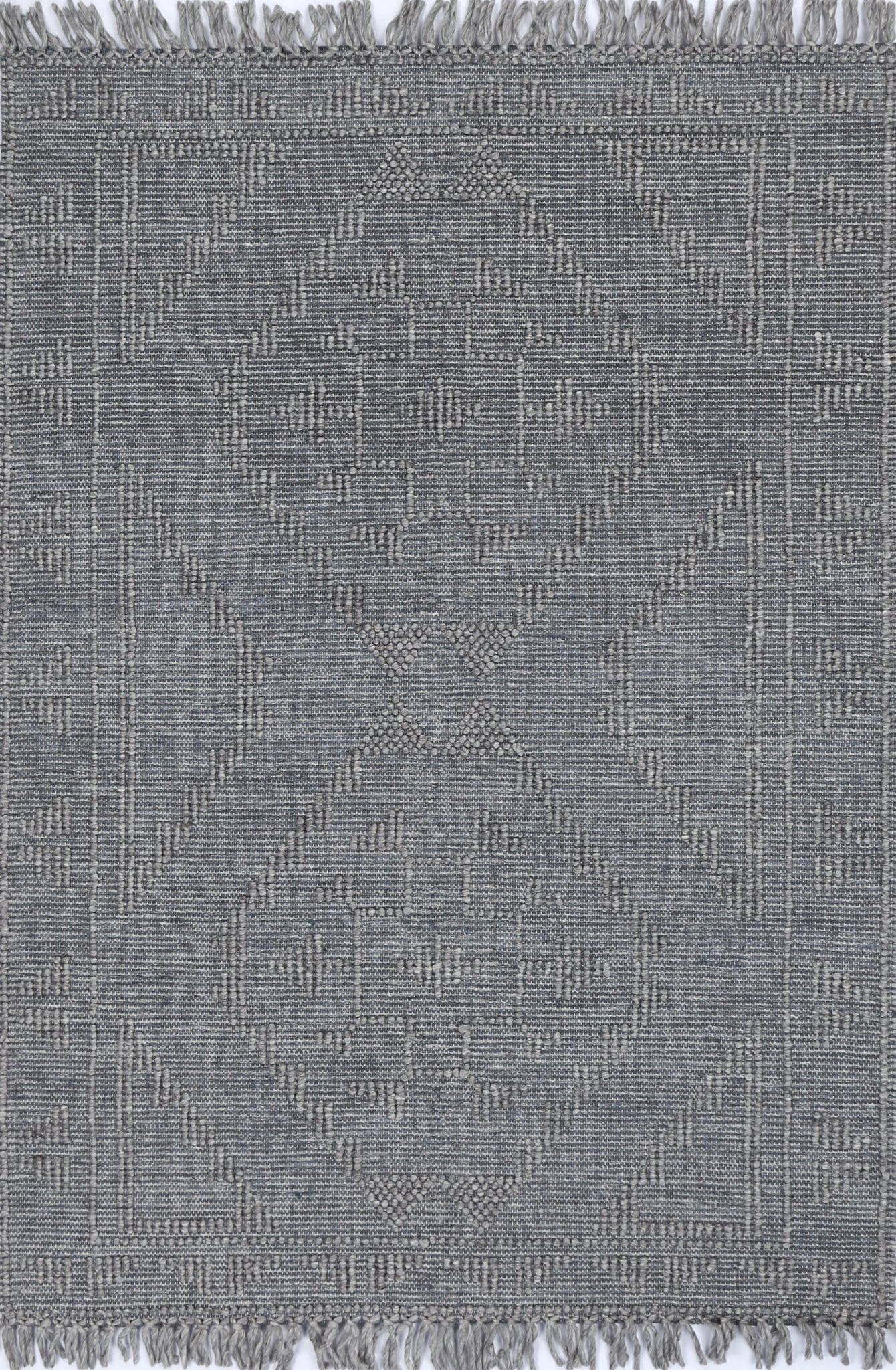 Diego Ornamental Grey Multi Wool Rug - DIEG03