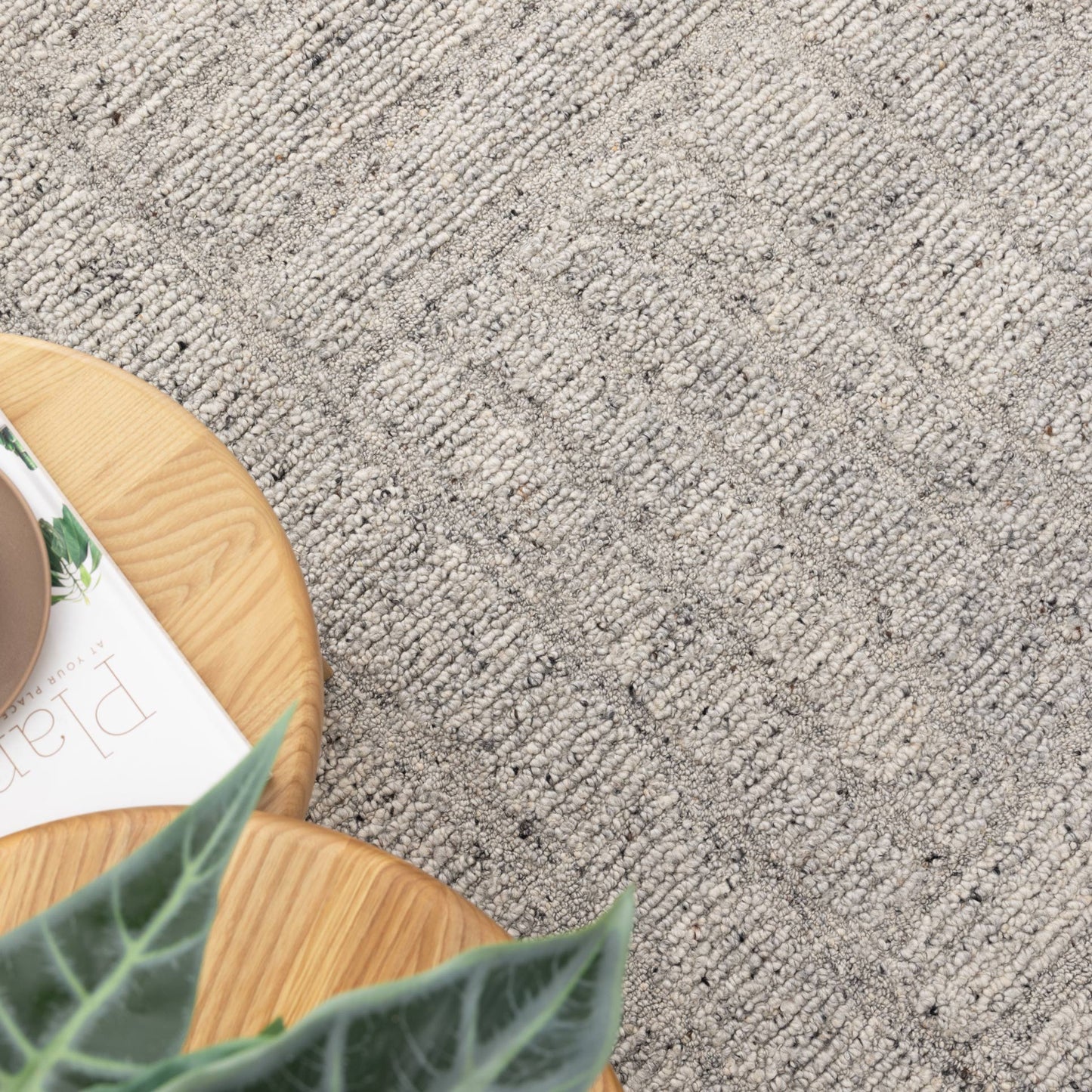 Seren Grey Modern Wool Rug