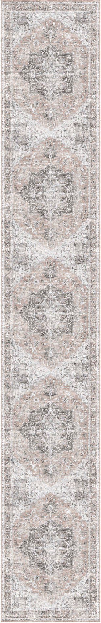 Distressed Vintage Cezanne Blush Area Runner - VITAL 3082-11