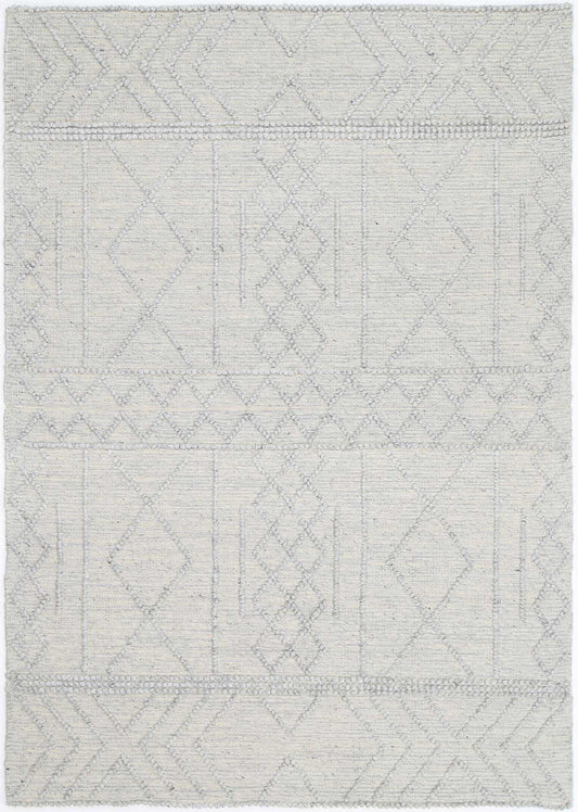 Himalaya Diamond Tribal Grey Wool Rug