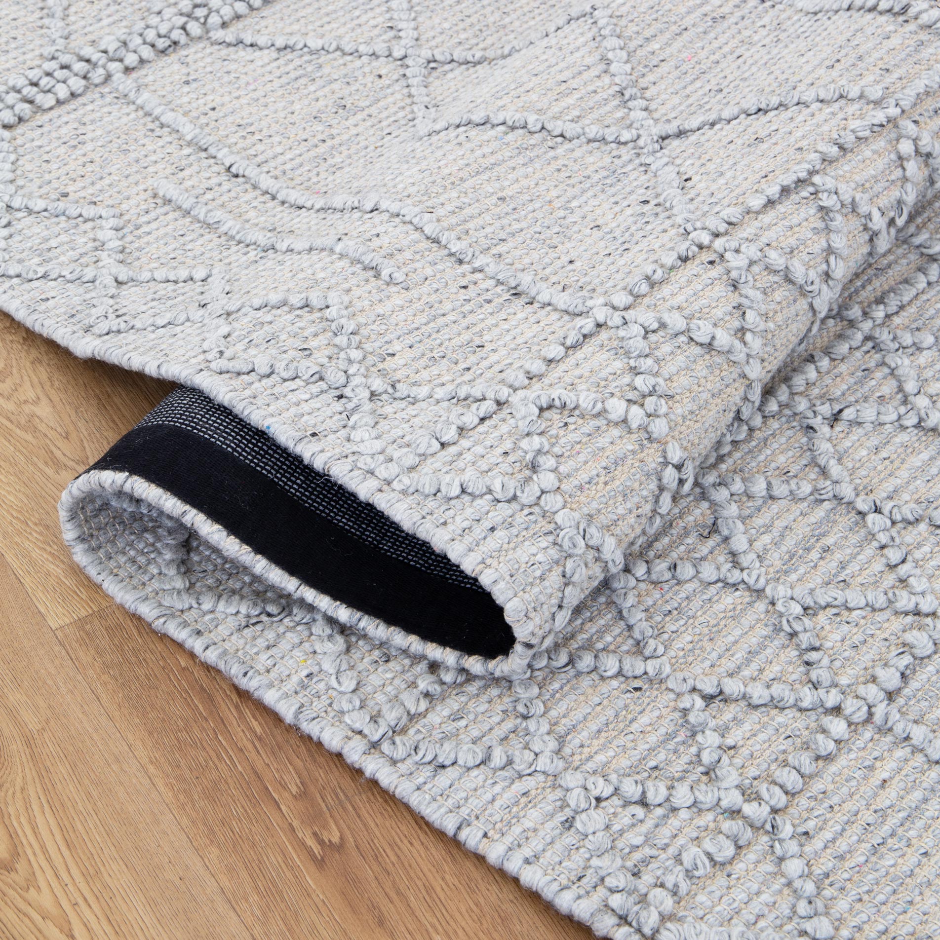 Himalaya Diamond Tribal Grey Wool Rug