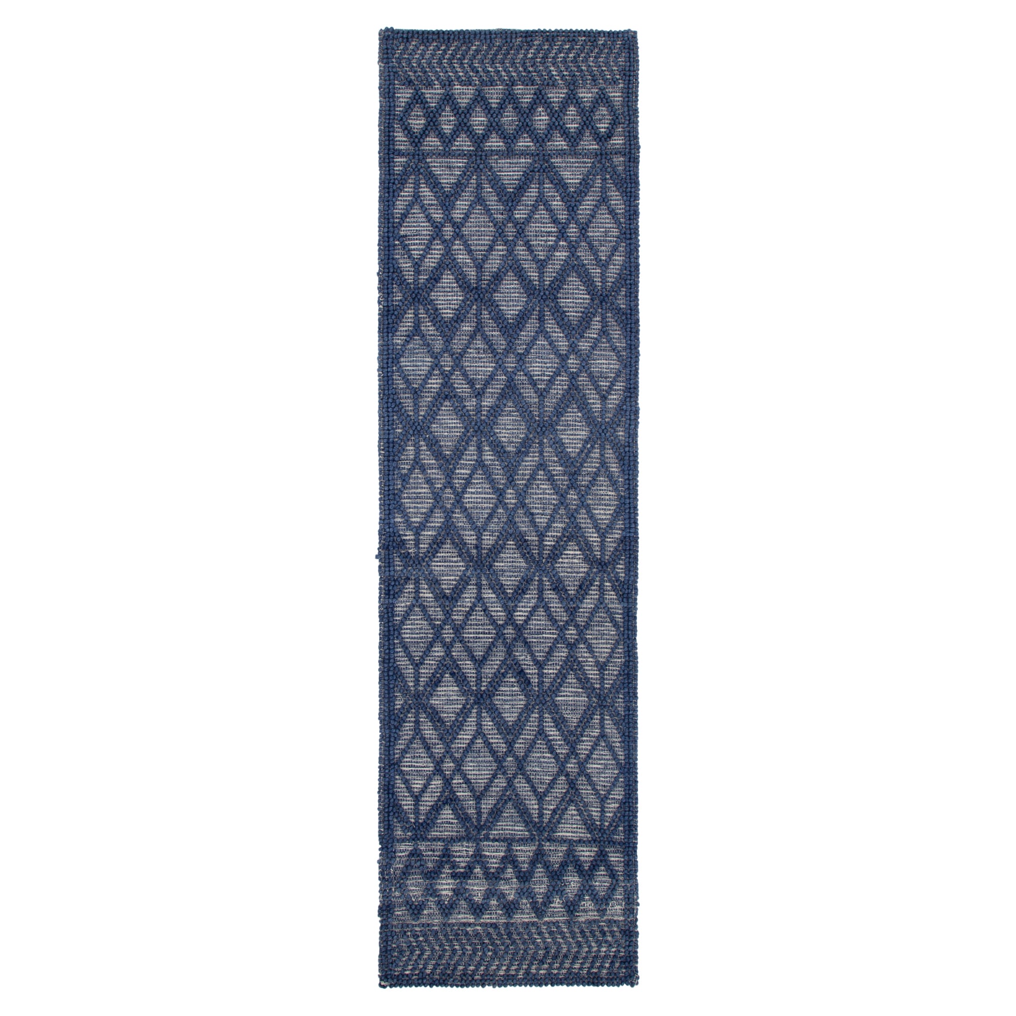 Himalaya Cobblestone Tribal Blue Wool Rug