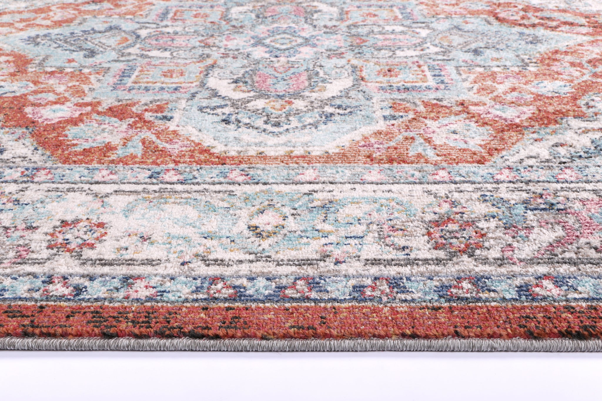 Salsa Seo Terracotta & Ivory Transitional Rug