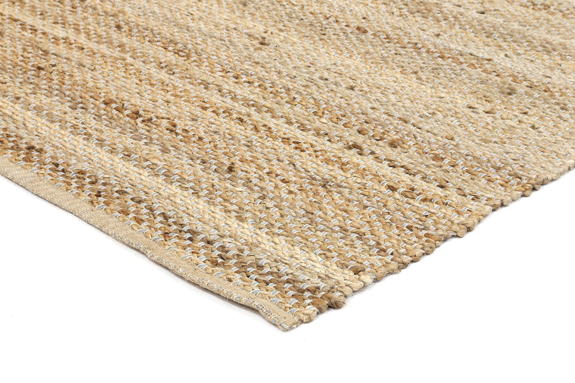 Taj Blue Natural Basket Weave Jute Rug