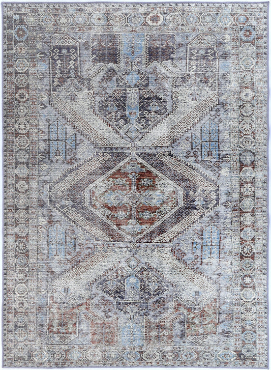 Le Grand Louvre Blue Washable Rug - VITAL 0005-00