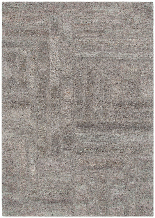 Seren Brown Grey Modern Wool Rug