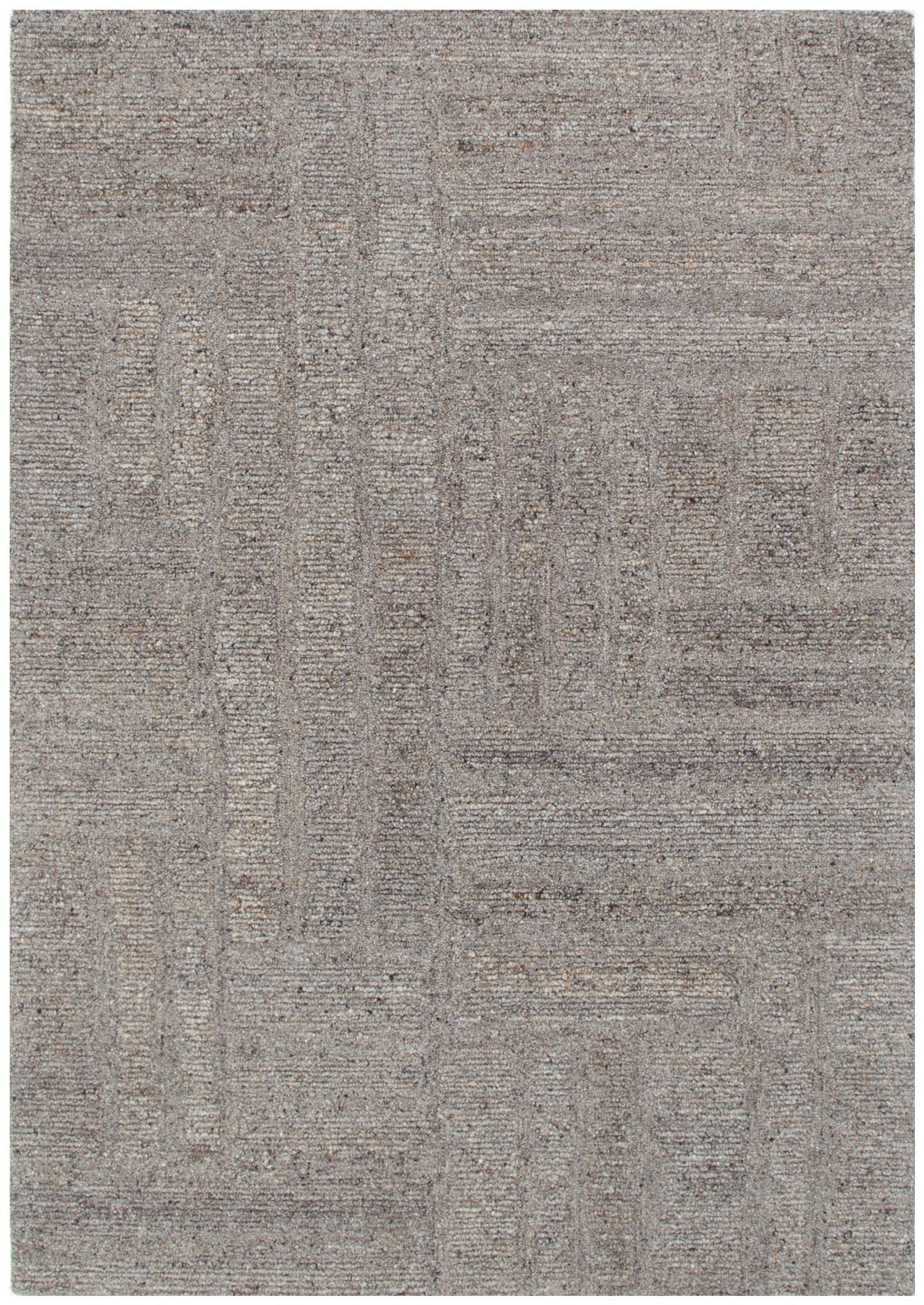 Seren Brown Grey Modern Wool Rug