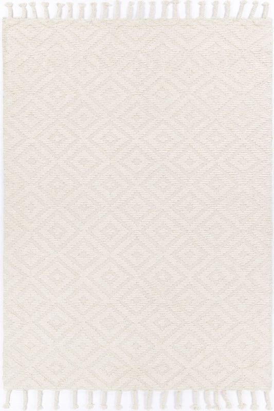 Goa Diamond Wool Blend Cream Rug